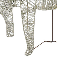 vidaXL Decoração de Natal renas/trenó de exterior 60 luzes LED dourado