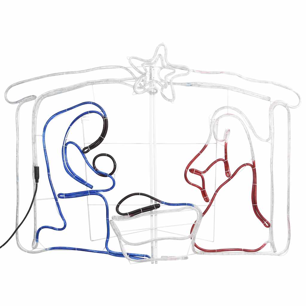 vidaXL Presépio de Natal 240 luzes LED 116x41x87 cm