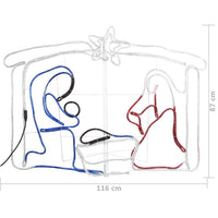 vidaXL Presépio de Natal 240 luzes LED 116x41x87 cm