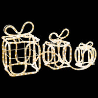 vidaXL Caixas presente de Natal com 180 luzes LED interior/exterior