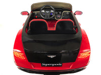 Bentley Supersports, 2 zitter elektrische kinderauto, rubberen banden en meer!