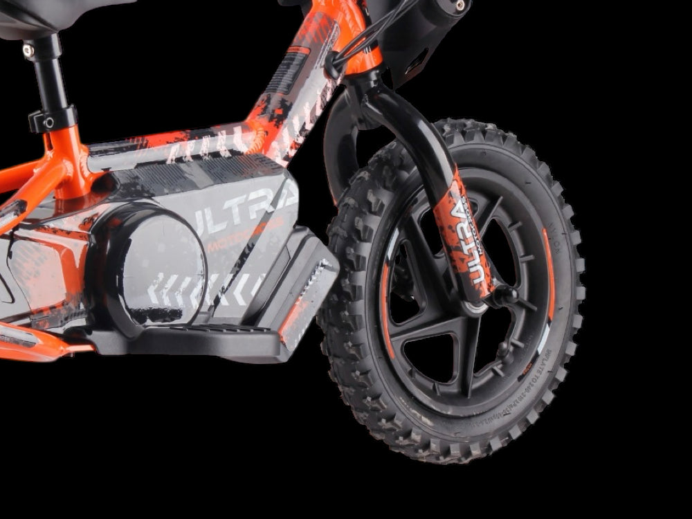 24 volt elektrische balance bike met 12 inch wielen, elektrische motor - oranje