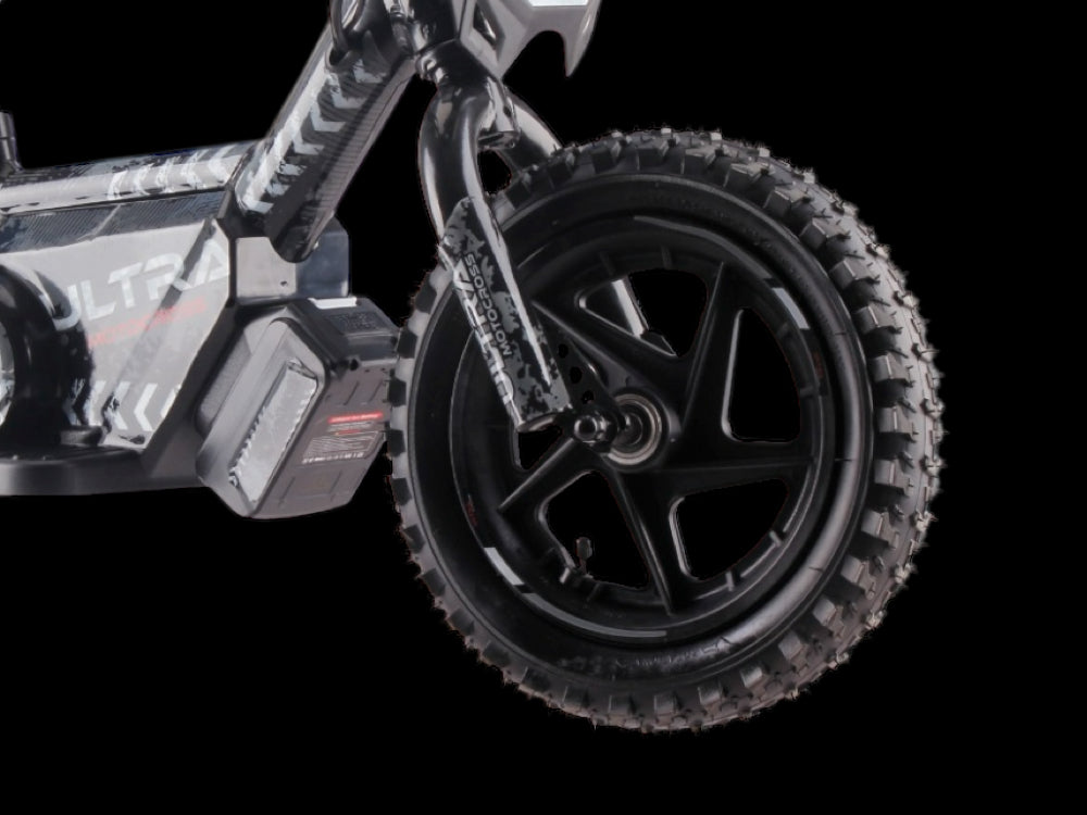 24 volt elektrische balance bike met 12 inch wielen, elektrische motor - zwart