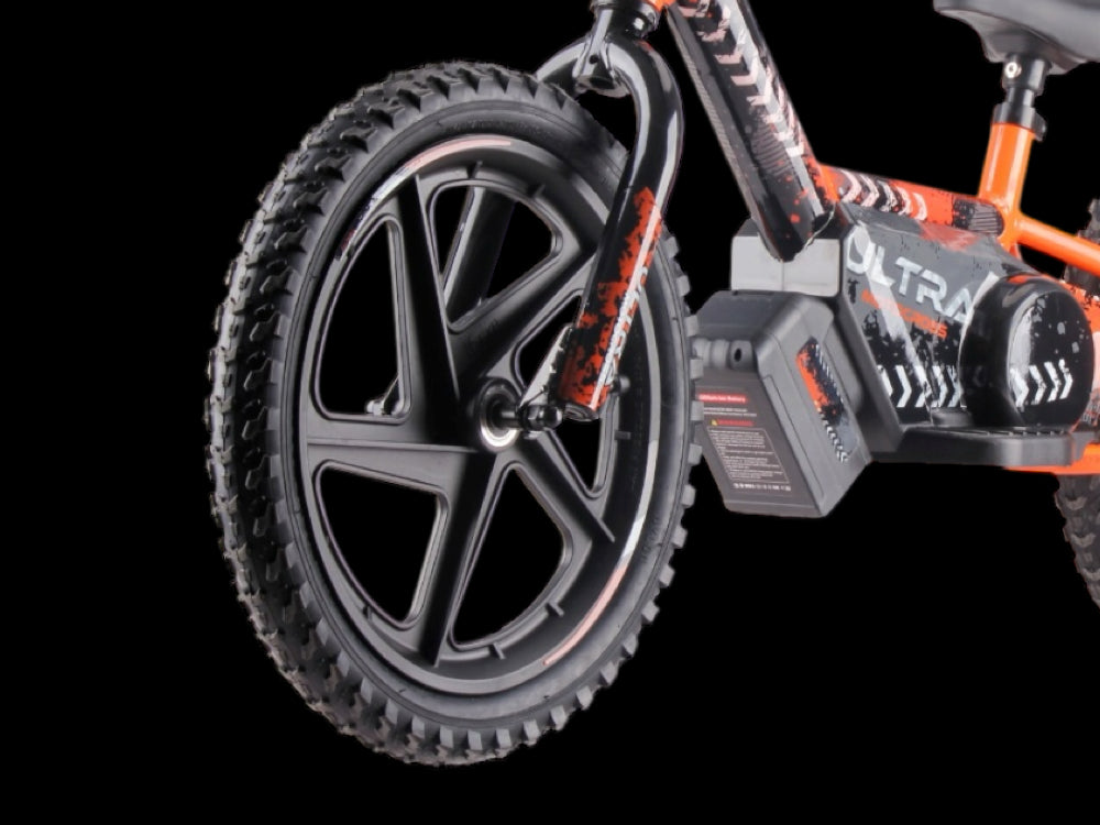 24 volt elektrische balance bike met 16 inch wielen, elektrische motor - oranje