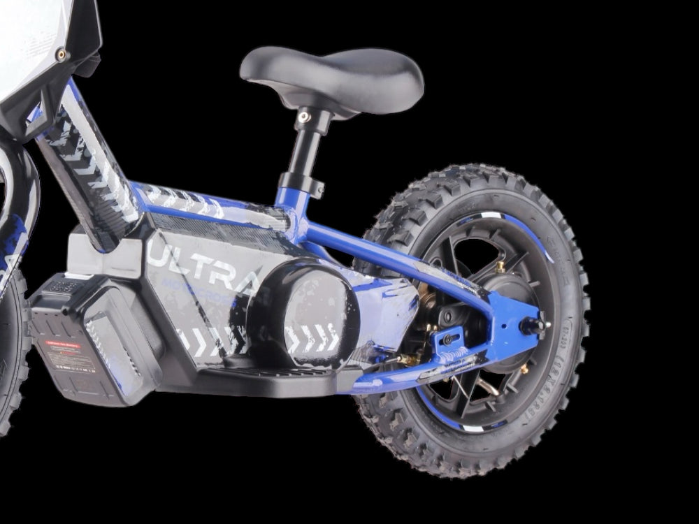 24 volt elektrische balance bike met 12 inch wielen, elektrische motor - blauw