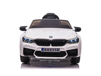 BMW M5, Leder zitje, Rubberen banden, Kinder Accu Auto!