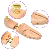 vidaXL Árvores para Sapatos 5 pcs Castanho 30,5 x 10 x 8 cm