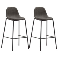 vidaXL 3 pcs conjunto de bar tecido cinzento-escuro