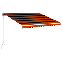 vidaXL Toldo retrátil automático 400x300 cm laranja e castanho