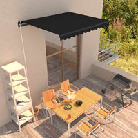 vidaXL Toldo retrátil manual 300x250 cm antracite