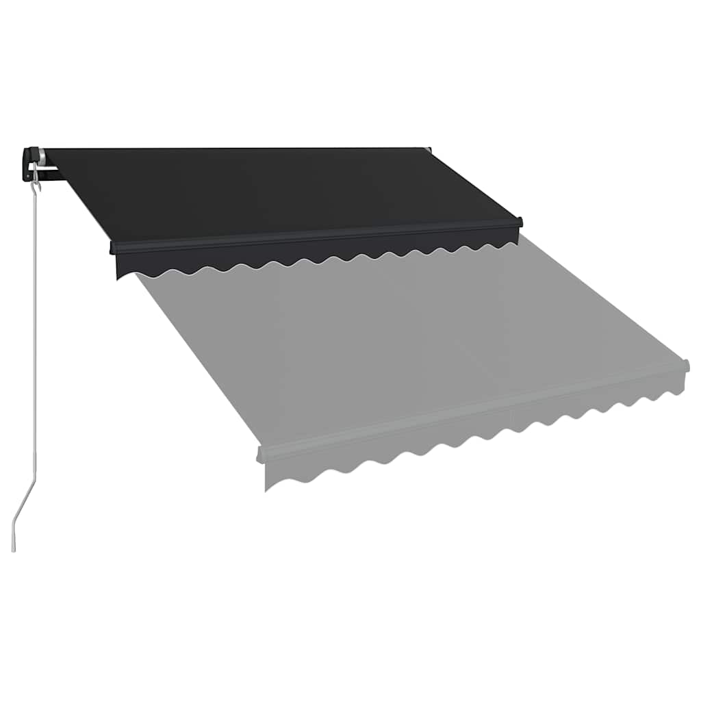 vidaXL Toldo retrátil manual 300x250 cm antracite