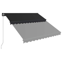 vidaXL Toldo retrátil manual 300x250 cm antracite
