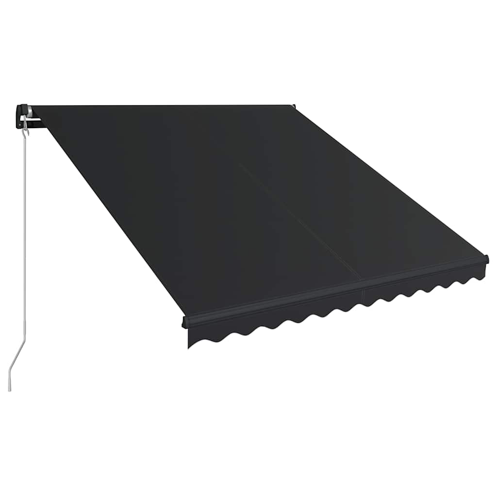 vidaXL Toldo retrátil manual c/ LED 300x250 cm antracite