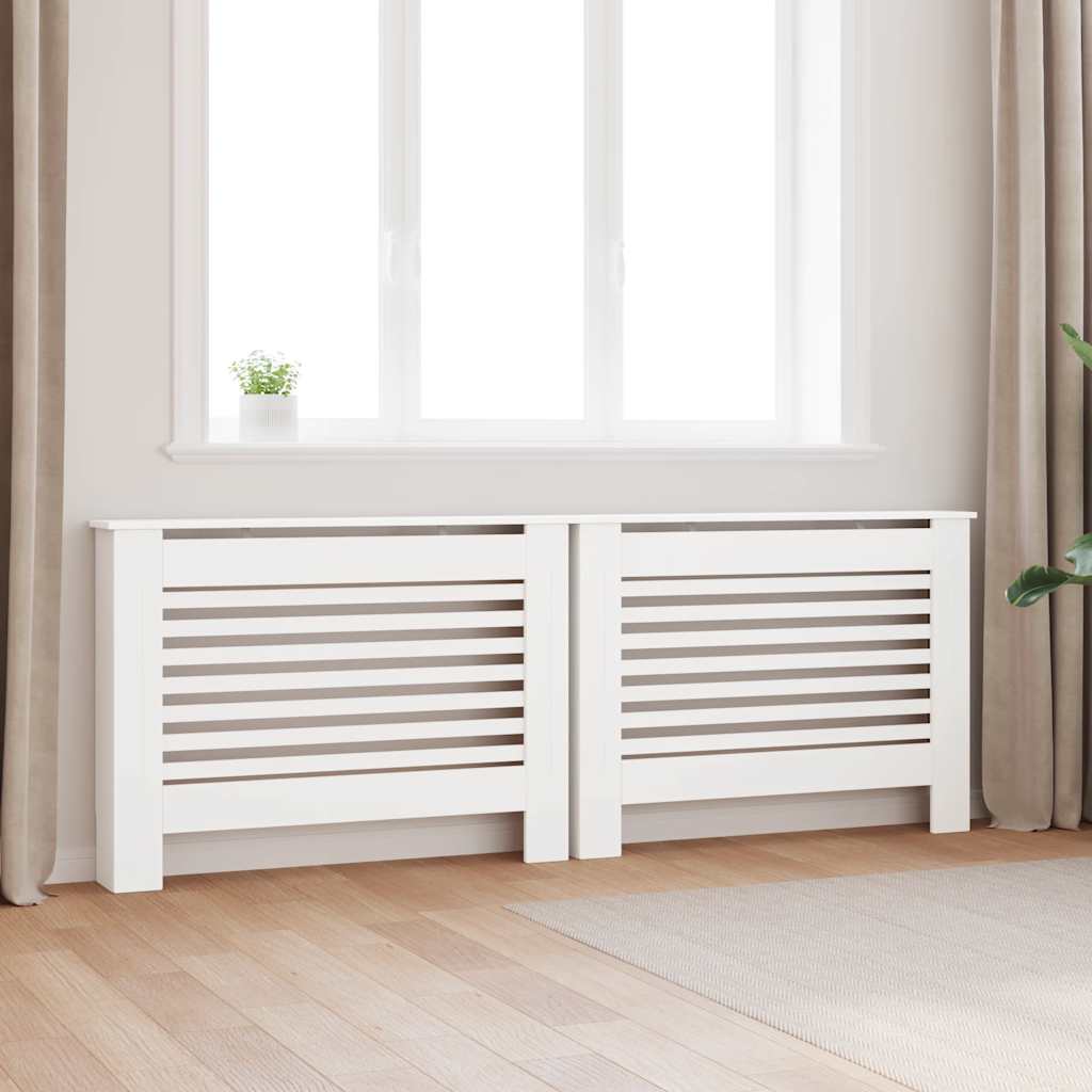 vidaXL Cobertura de radiador 112x19x81,5 cm MDF branco