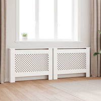 vidaXL Cobertura de radiador 112x19x81,5 cm MDF branco
