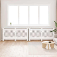 vidaXL Cobertura de radiador 112x19x81,5 cm MDF branco