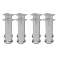 Pés de sofá redondos 4 pcs 60 mm cromado