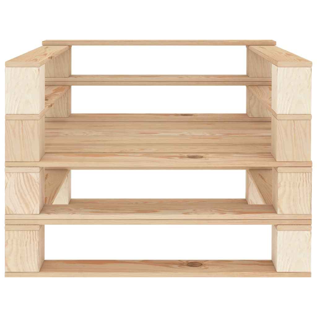 vidaXL 5 pcs conjunto lounge de jardim em paletes madeira