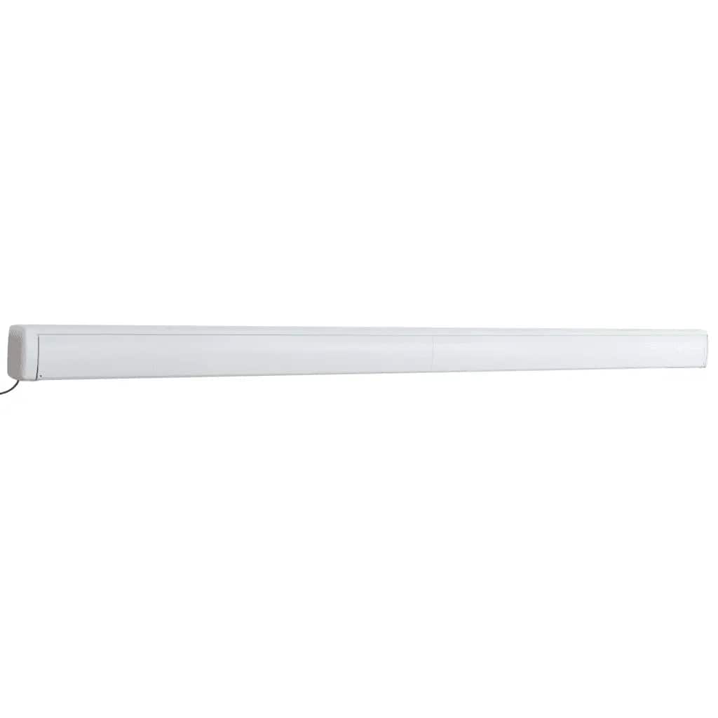 vidaXL Toldo motorizado com caixa 350x250 cm azul e branco