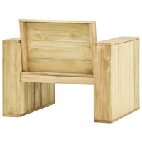 vidaXL 3 pcs conjunto móveis jardim madeira de pinho impregnada