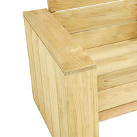 vidaXL 3 pcs conjunto móveis jardim madeira de pinho impregnada