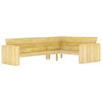 vidaXL 3 pcs conjunto móveis jardim madeira de pinho impregnada
