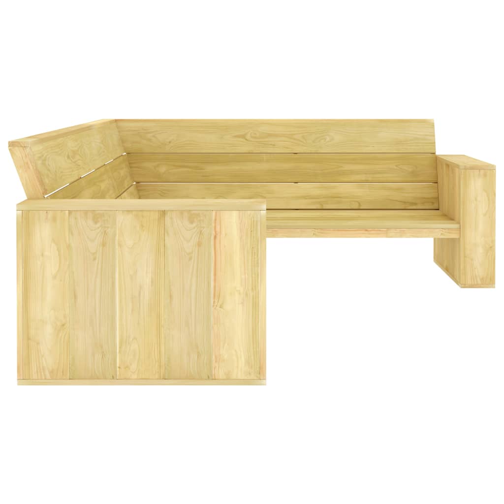 vidaXL 3 pcs conjunto móveis jardim madeira de pinho impregnada