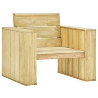 vidaXL 3 pcs conjunto móveis jardim madeira de pinho impregnada