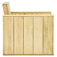 vidaXL 3 pcs conjunto móveis jardim madeira de pinho impregnada