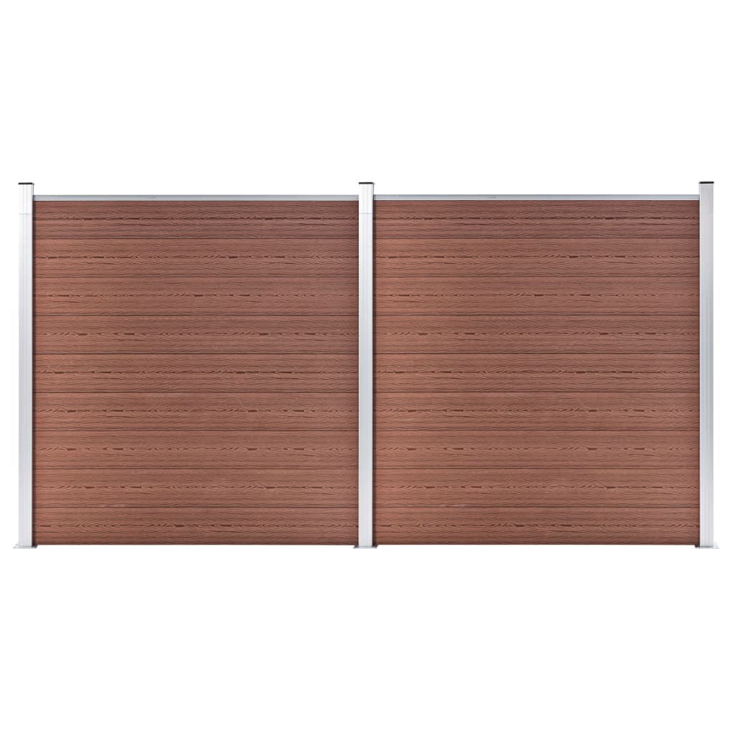 vidaXL Painel de vedação WPC 180x186 cm preto