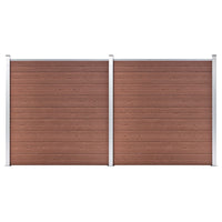 vidaXL Painel de vedação WPC 180x186 cm preto