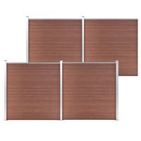 vidaXL Painel de vedação WPC 180x186 cm preto