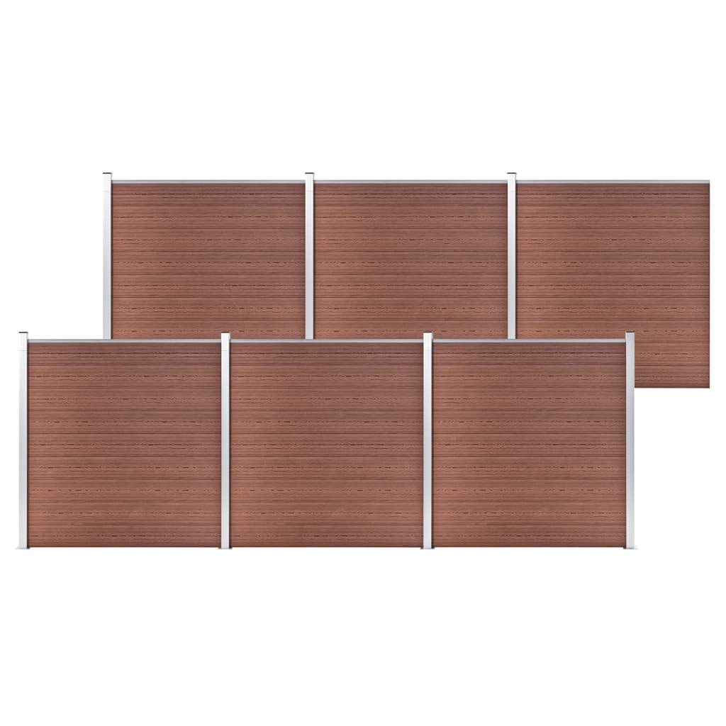 vidaXL Painel de vedação WPC 180x186 cm preto
