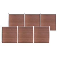 vidaXL Painel de vedação WPC 180x186 cm preto