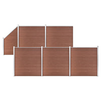 vidaXL Painel de vedação WPC 180x186 cm preto