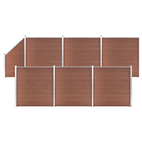 vidaXL Painel de vedação WPC 180x186 cm preto