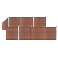 vidaXL Painel de vedação WPC 180x186 cm preto