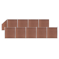 vidaXL Painel de vedação WPC 180x186 cm preto