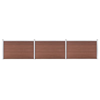 vidaXL Painel de vedação WPC 180x105 cm preto