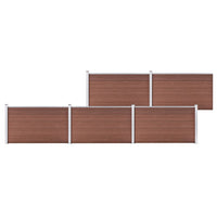 vidaXL Painel de vedação WPC 180x105 cm preto