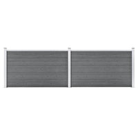 vidaXL Painel de vedação WPC 180x105 cm preto