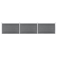 vidaXL Painel de vedação WPC 180x105 cm preto