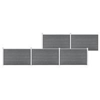 vidaXL Painel de vedação WPC 180x105 cm preto