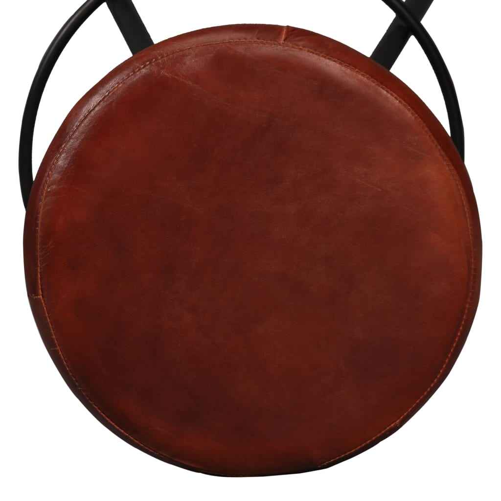 vidaXL 9 pcs conjunto de bar madeira de acácia maciça e couro genuíno