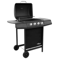 vidaXL Grelhador/barbecue a gás 4 discos preto