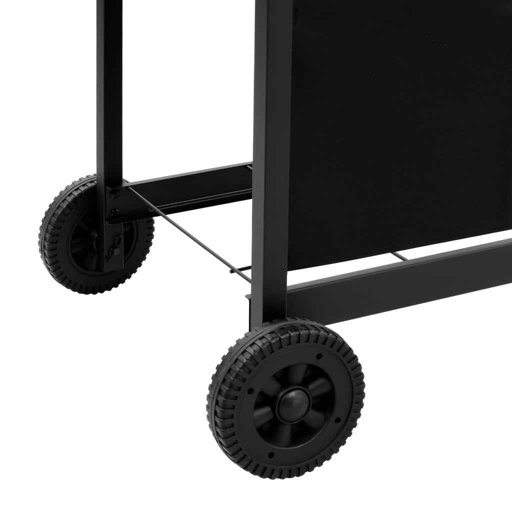 vidaXL Grelhador/barbecue a gás 4 discos preto