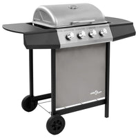 vidaXL Grelhador/barbecue a gás 4 discos preto