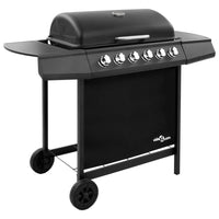 vidaXL Grelhador/barbecue a gás 4 discos preto