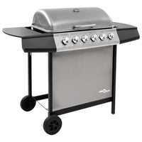 vidaXL Grelhador/barbecue a gás 4 discos preto