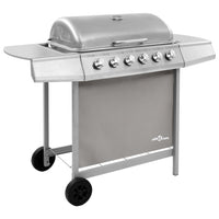 vidaXL Grelhador/barbecue a gás 4 discos preto